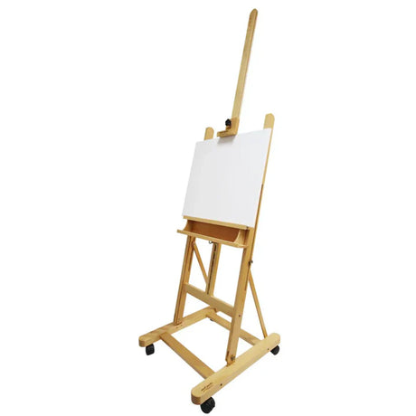 Mont Marte Large Studio H-Frame Easel with Castors for Canvas and Painting - Retail Maharaj