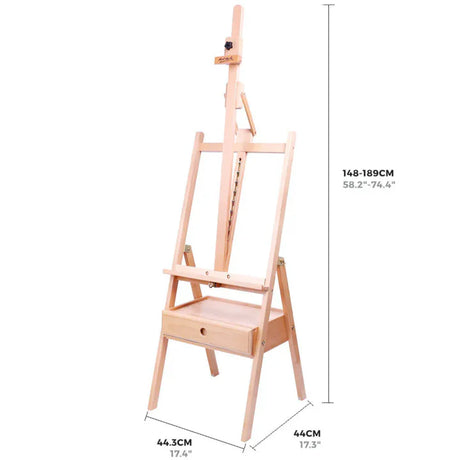 Mont Marte Tilting Box Floor Easel Signature for Canvas and Studio Painting - Retail Maharaj