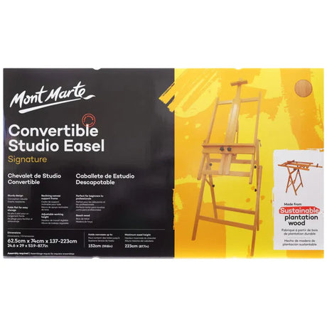 Mont Marte Signature Convertible Studio Easel for Large Canvas Painting - Retail Maharaj