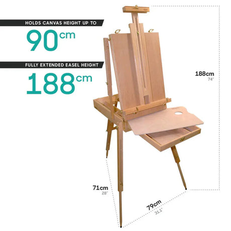 Mont Marte Extra Large French Box Easel for Canvas and Painting - Retail Maharaj