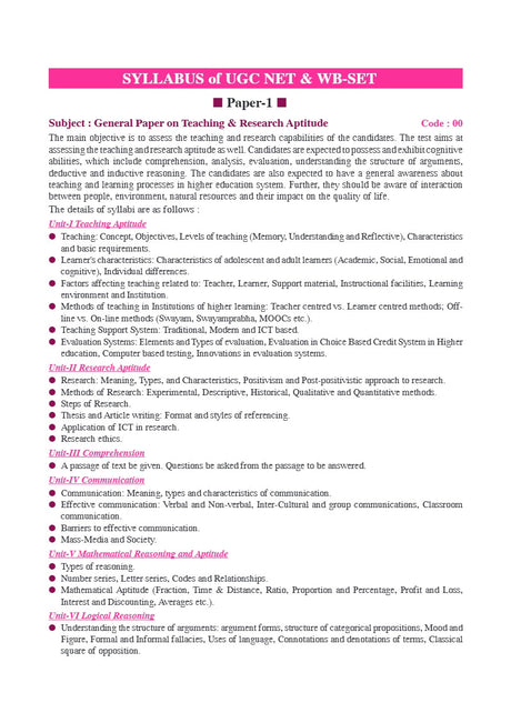 Master Guide NTA-UGC NET and WB-SET ( NET/SET/ JRF/ PhD/JET) [General Paper on Teaching and Research Aptitude] Paper 1 bilingual (Bengali-English) - Retail Maharaj