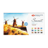 Sonnet Thematic Watercolour Paint Set of 12 for Botanica and Plein Air Painting - Retail Maharaj
