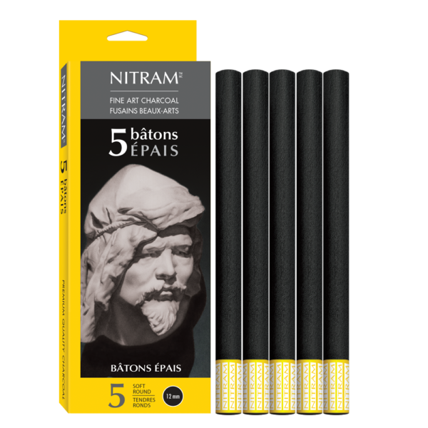 Nitram Bâtons Épais Extra Soft Charcoal Batons - Retail Maharaj