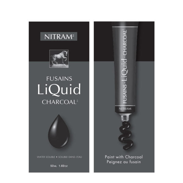 Nitram Liquid Charcoal Water Soluble Drawing & Painting - Retail Maharaj