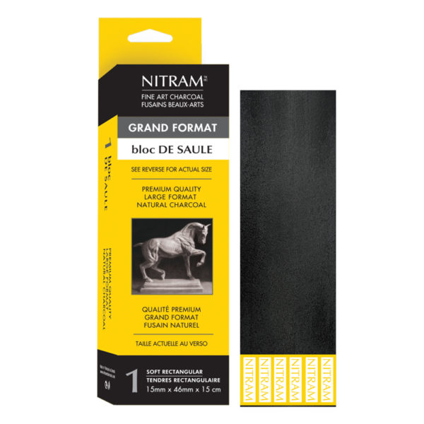 Nitram Bloc De Saule Extra Soft Willow Charcoal Rectangular Block - Retail Maharaj