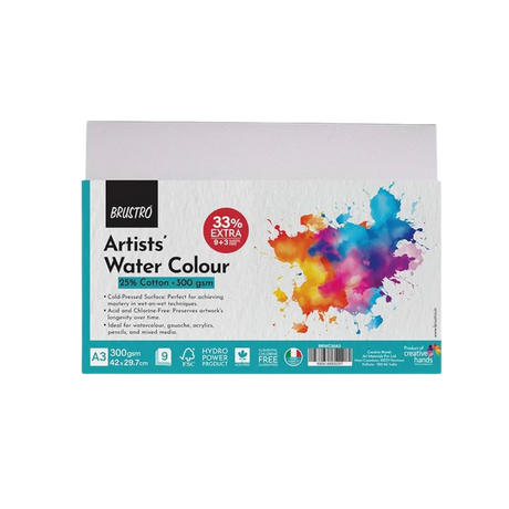 Brustro A5 Watercolour Paper Pad 300 GSM - Retail Maharaj