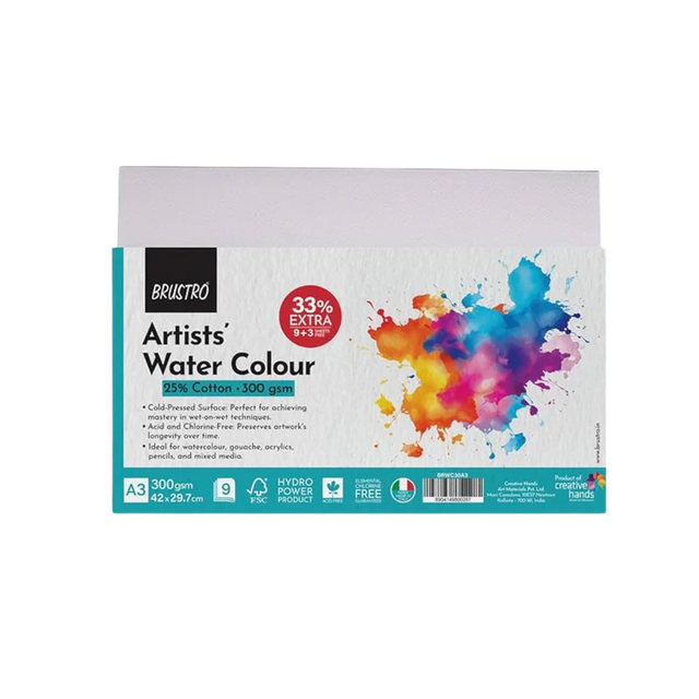 Brustro A5 Watercolour Paper Pad 300 GSM - Retail Maharaj