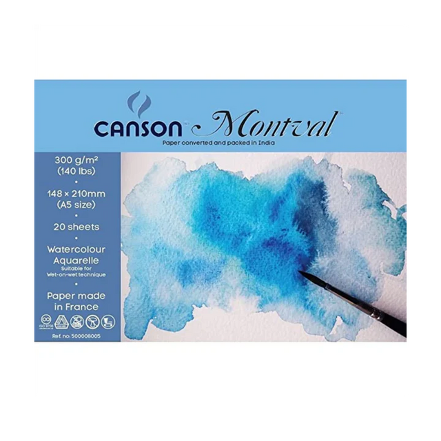 Canson Montval A5 Watercolour Paper Pad 300 GSM 24 Sheets - Retail Maharaj