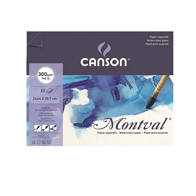 Canson Montval A4 Watercolour Paper Pad 300 GSM 12 Sheets - Retail Maharaj