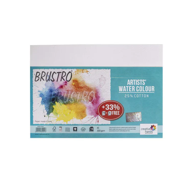 Brustro A4 Watercolour Paper Pad 300 GSM - Retail Maharaj