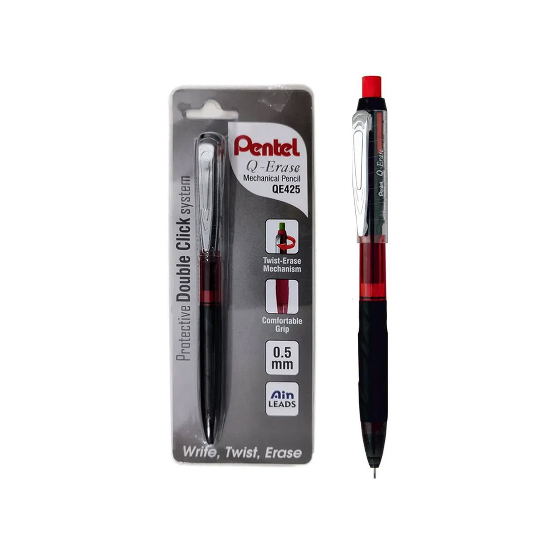 Pentel Q-Erase Mechanical Pencil QE427 – 0.5mm | Premium Comfort Grip Pencil for Writing and Drawing - Retail Maharaj