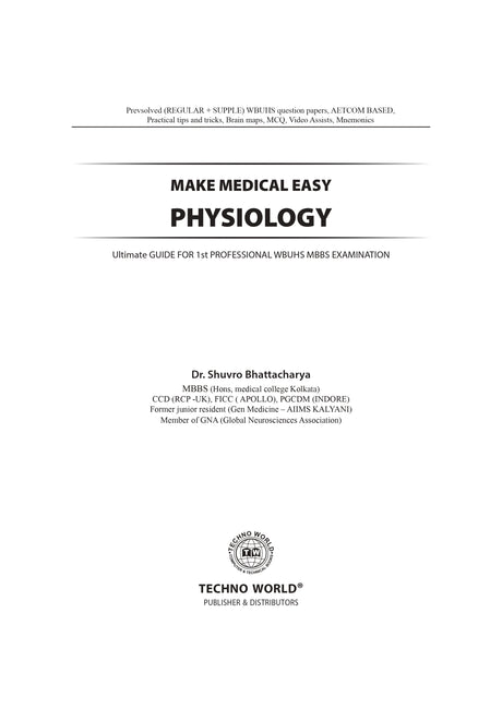 Make Medical Easy PHYSIOLOGY (English version) 2nd Edition - Retail Maharaj