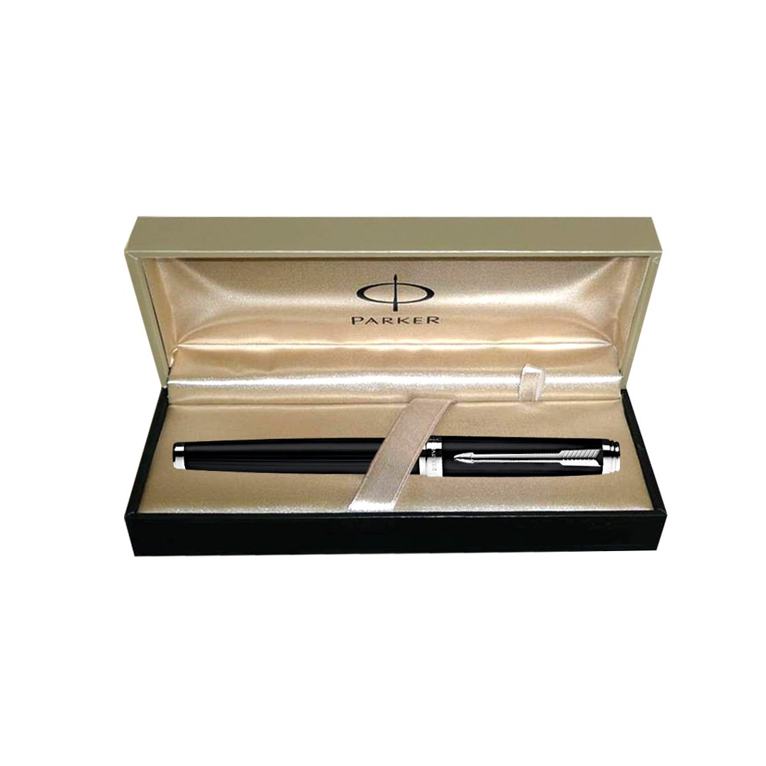 Parker Ambient Lacque Black Chrome Trim Rollerball Pen - Retail Maharaj