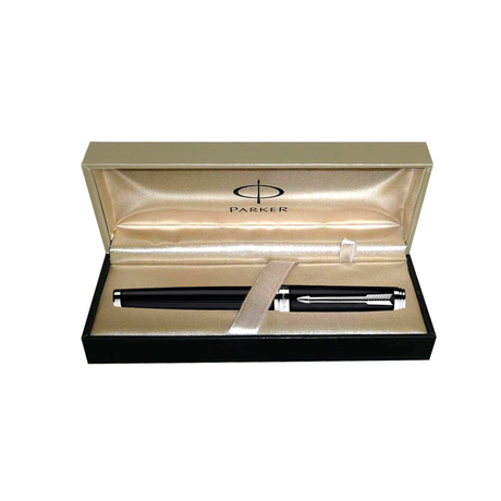 Parker Ambient Lacque Black Chrome Trim Rollerball Pen - Retail Maharaj