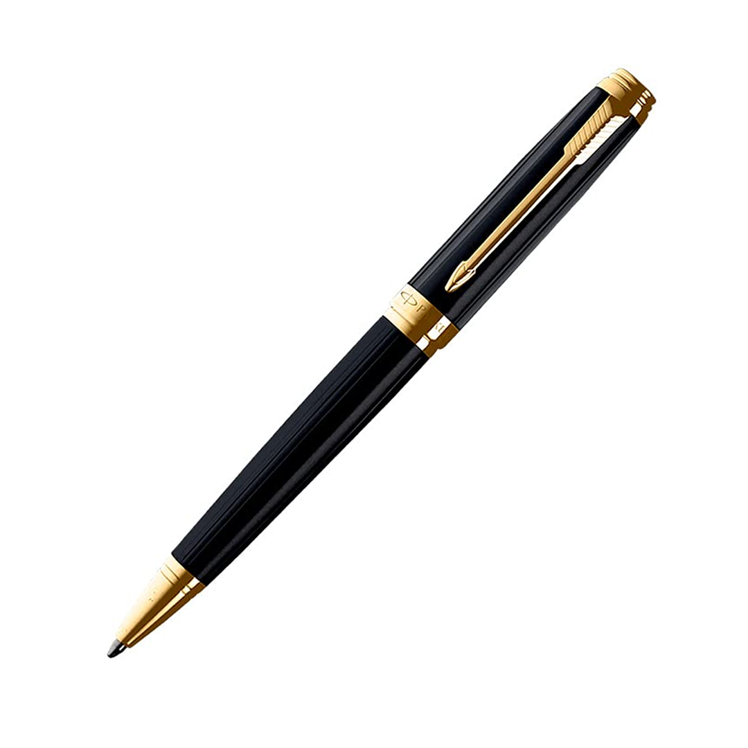 Parker Ambient Lacque Black Gold Trim Ballpoint Pen - Retail Maharaj