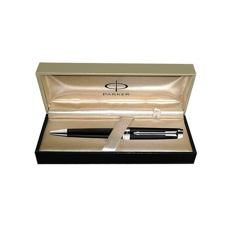 Parker Ambient Lacque Black Chrome Trim Ballpoint Pen - Retail Maharaj