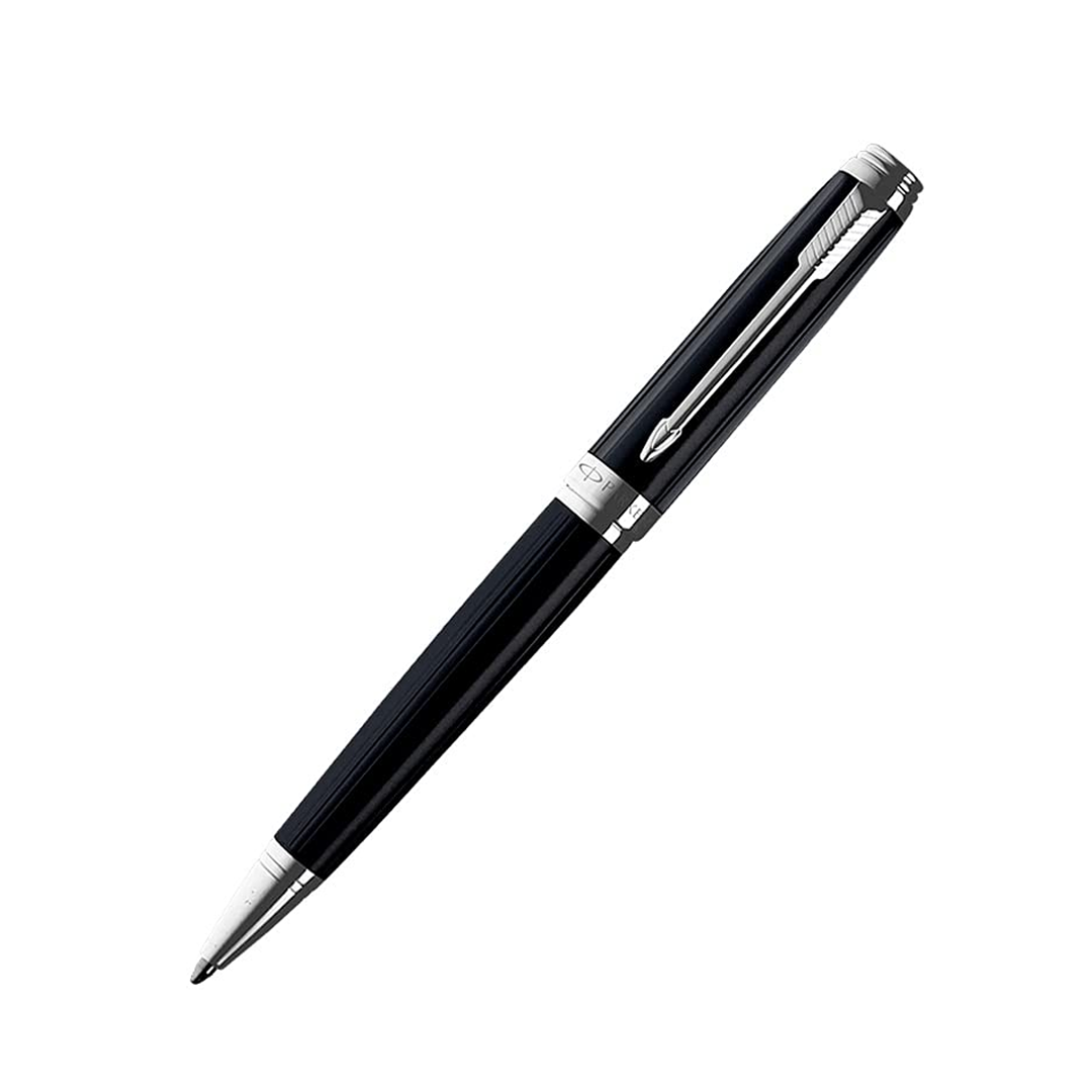 Parker Ambient Lacque Black Chrome Trim Ballpoint Pen - Retail Maharaj