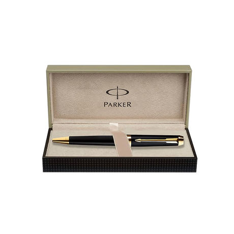 Parker Ambient Lacque Black Gold Trim Ballpoint Pen - Retail Maharaj