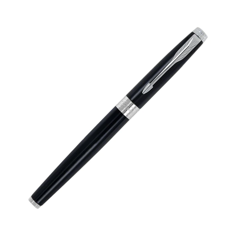 Parker Aster Lacque Black Chrome Trim Rollerball Pen - Retail Maharaj