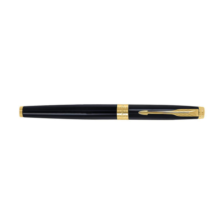 Parker Aster Lacque Black Gold Trim Rollerball Pen - Retail Maharaj