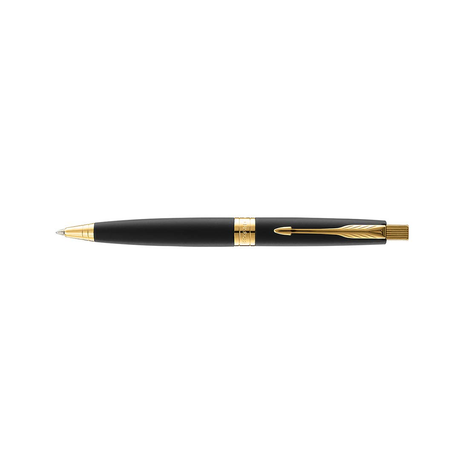 Parker Aster Lacque Black Gold Trim Ballpoint Pen - Retail Maharaj
