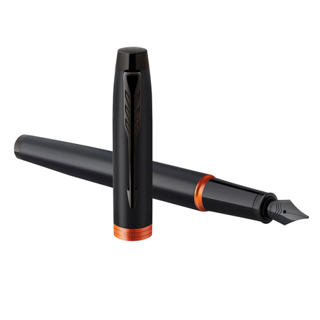 Parker IM Professional Flame Orange Black Trim Rollerball Pen - Retail Maharaj
