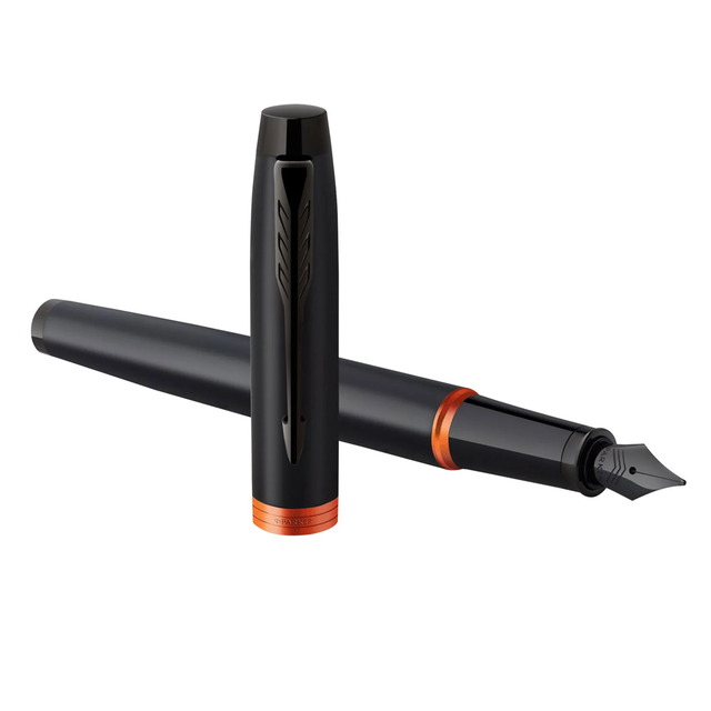 Parker IM Professional Flame Orange Black Trim Rollerball Pen - Retail Maharaj