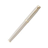 Parker IM Professional Monochrome Champagne Trim Medium Fountain Pen - Retail Maharaj