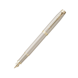Parker IM Professional Monochrome Champagne Trim Medium Fountain Pen - Retail Maharaj