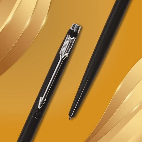 Parker Insignia Lacquer Black Ballpoint Pen with Chrome Finish - Retail Maharaj