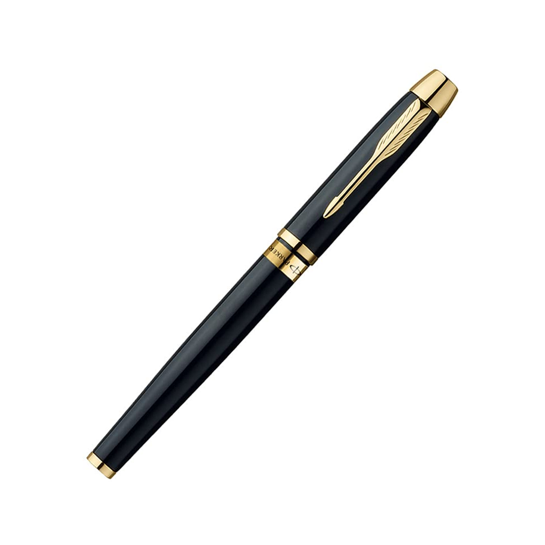 Parker Odyssey Lacque Black Fountain Pen with Gold Trim Medium Nib - Retail Maharaj