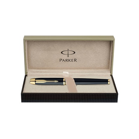 Parker Odyssey Lacque Black Fountain Pen with Gold Trim Medium Nib - Retail Maharaj