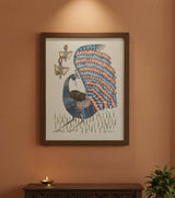 Authentic Gond Painting – Majestic Peacock Tribal Art (11 × 15 Inch)