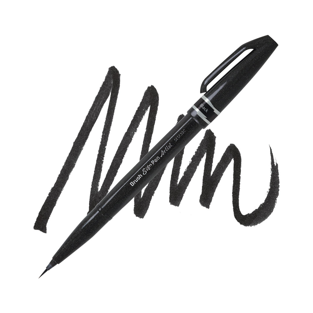 Pentel Touch Brush Sign Pen Artist Extra Fine Brush Tip - Retail Maharaj