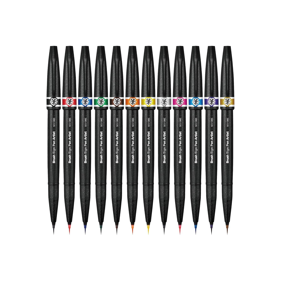 Pentel Touch Brush Sign Pen Artist Extra Fine Brush Tip - Retail Maharaj