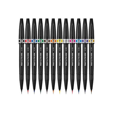 Pentel Touch Brush Sign Pen Artist Extra Fine Brush Tip - Retail Maharaj