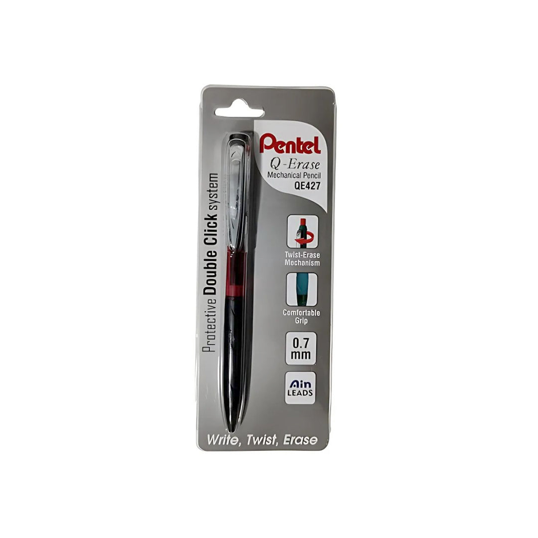 Pentel Q-Erase Mechanical Pencil QE427 – 0.5mm | Premium Comfort Grip Pencil for Writing and Drawing - Retail Maharaj