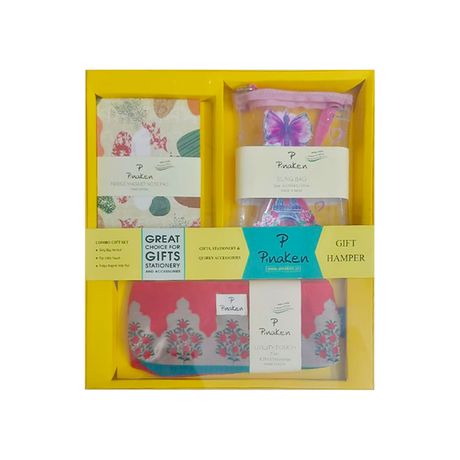 Pinaken Gift Hamper Set Combo with Sling Bag Utility Pouch and Magnet Notepad - Retail Maharaj