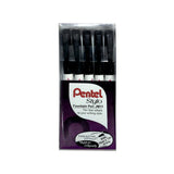Pentel Stylo JM11 Plastic Fountain Pen Set with Dual Line Nib Black - Retail Maharaj