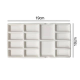 Porcelain Ceramic Painting Palette – Multi Grid for Watercolour, Gouache & Acrylic - Retail Maharaj
