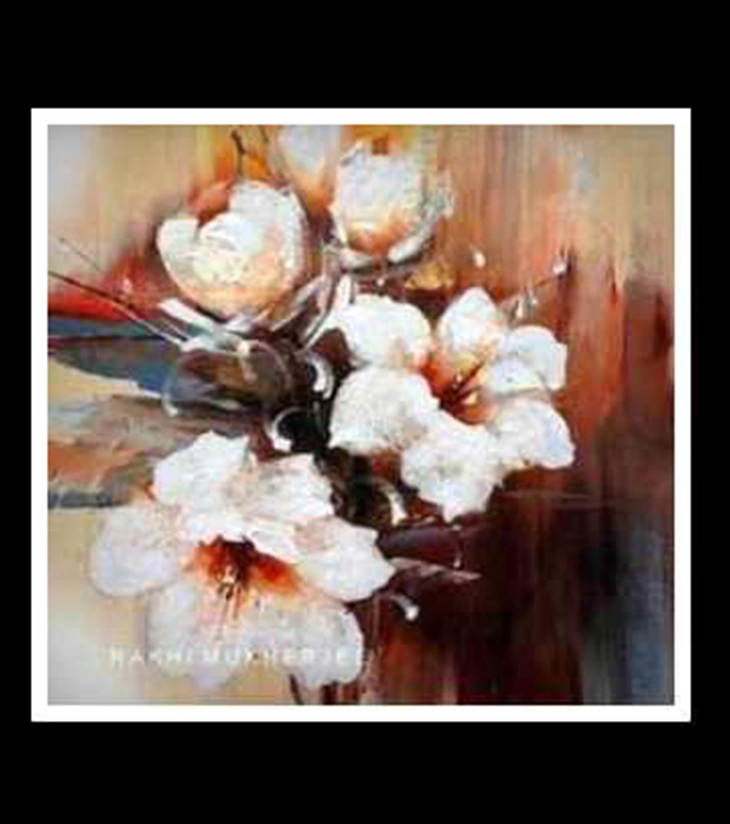 Blossom Whisper – Handcrafted Textured Acrylic Canvas Painting