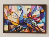 Prismatic Grace: The Peacock Reimagined – Digital Artwork by Debashis Sen (36 × 24 Inch)
