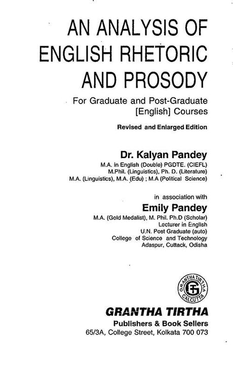 An Analysis of English Rhetoric & Prosody (English Version) - Retail Maharaj