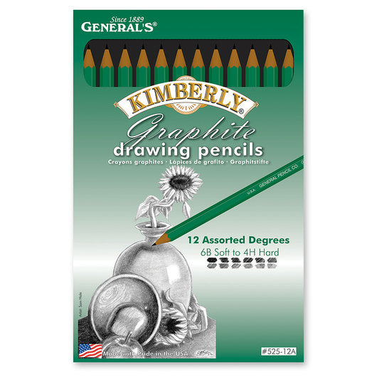 General’s Kimberly Graphite Drawing Pencils – Set of 12 (#525-12A) - Retail Maharaj