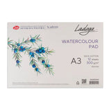 Ladoga Rough Watercolour Paper Pad 300 GSM | 100% Cotton | 12 Sheets - Retail Maharaj