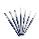 Retail Maharaj Round Brush Set of 7 Kolinsky Synthetic - Retail Maharaj