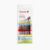Retail Maharaj Camel Assorted Brush Set of 7 Round Series 68 & Flat Series 69 - Retail Maharaj