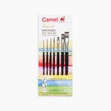 Retail Maharaj Camel Assorted Brush Set of 7 Round Series 68 & Flat Series 69 - Retail Maharaj