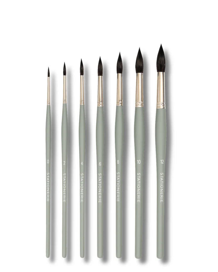 Retail Maharaj Round Brush Set of 7 Squirrel Synthetic - Retail Maharaj