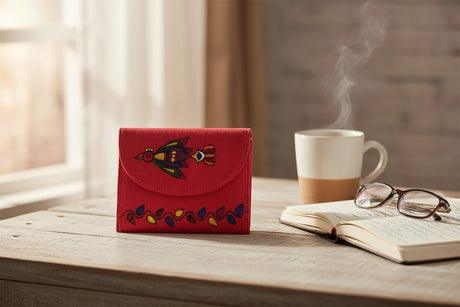 Handmade Madhubani Coin Pouch – Silk Mithila Art Mini Wallet | Traditional Indian Folk Art Accessory - Retail Maharaj